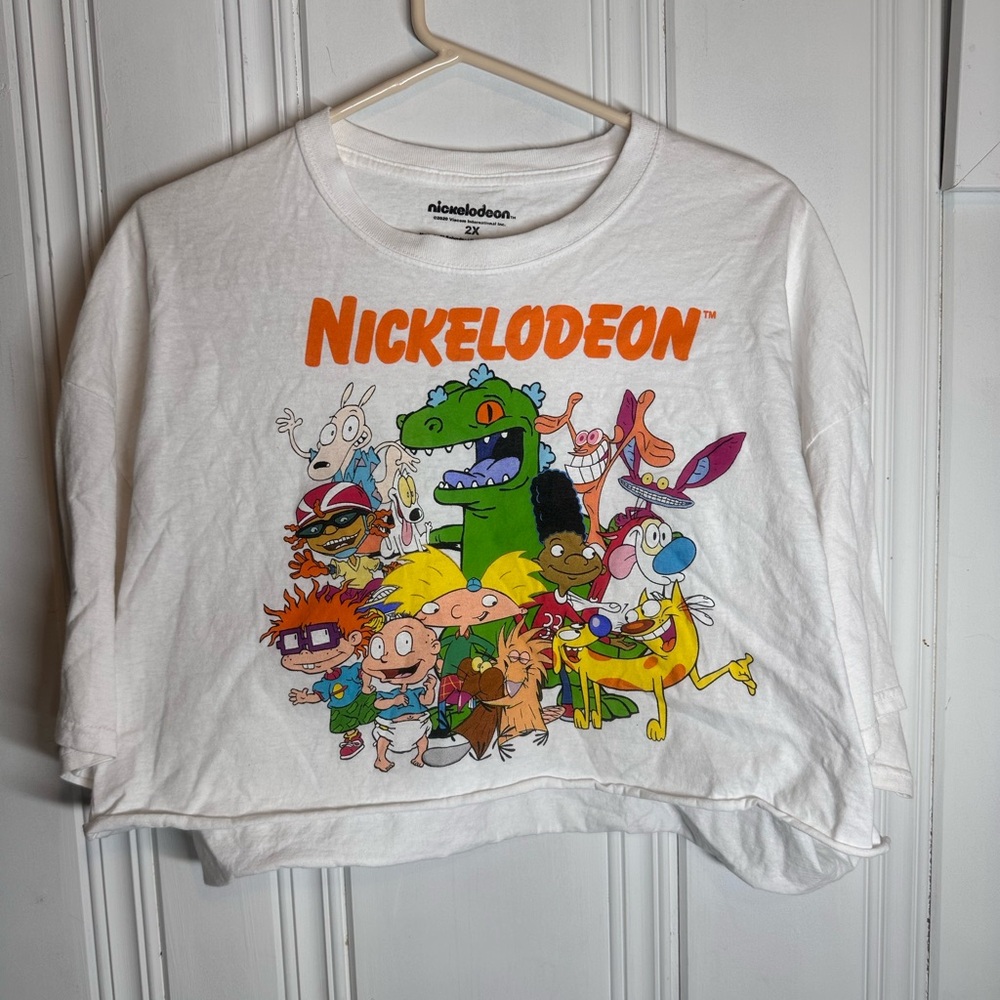 Nickelodeon 90s Character Cropped T Shirt XL
